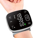 Blood Pressure Monitor Rechargeable Blood Pressure Monitors for Home Use Adjustable Automatic Wrist Cuff Voice Broadcast 2 * 120 Reading Memory for 2 Users with Carrying Case