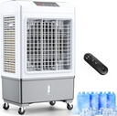 BALKO Evaporative Air Cooler, 2100CFM Windowless Air Conditioner Cooling up to 700 Sq.ft, Swamp Cooler Air Conditioner w/2 Modes & 3 Speeds, 7H Timer & Remote, Portable for Room Garage Patio