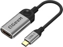 QGeeM USB C to HDMI Adapter 4K Cable, USB Type-C to HDMI Adapter [Thunderbolt 3/4 Compatible] for Laptop MacBook Pro/Air, iPhone15 16 Pro/max,GalaxyS8-S23,XPS,Pixelbook,Thinkpad,Surface,Ipad Pro etc.