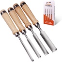 ATOPLEE 4PCS Wood Chisel Set,Curved Inner Bevel Woodworking Chisel Chrome Vanadium Steel 5/16",1/2",3/4",1" for DIY,Carpenter Craftsman,Beginners Hobbyists