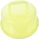 Unomor Portable Green Plastic Cake Carrying Case with Lid and Oil Handheld Cake Carrier for Birthday Parties and Outdoor Storage Dust Resistant Reusable Box