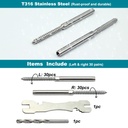 3/16 T316 Stainless Steel Cable Railing Hardware,Cable Railing Kit, 30 Pairs Swage Lag Screws Left & Right