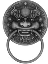 Antique Ring Door Knocker, Door Knocker Bronze Thickened Door Handle Retro Villa Entrance Door Old House Door Decoration Accessories/Brass/13.5Cm Diameter ( Color : Black , S(Color:Black,Size:20Cm Dia