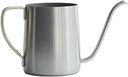 Slim Spout Stainless Steel Pour Over Coffee Kettle, Pouring-Silver