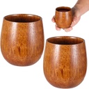 2 Wooden Bourbon Glasses, Old Fashioned Whiskey Cups, Stylish Present for Men, Ideal for Whiskey and Sake Lovers