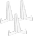 3Pcs Decorative Easel Stand Display Rack for Plates Photos and Artwork Acrylic Holder Adjustable Suitable for Home and Office