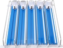 5pcs Drink Dispenser for Fridge, Automatic Drink Organizer for Fridge, Self Pushing Soda Can Dispenser, Adjustable Beverage Holder for Soda, Beer, and Water Bottles (Blue)