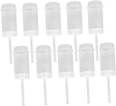 PRETYZOOM 10pcs Transparent DIY Cupcake Push Containers Food Grade Plastic Cake Holders for Wedding Party Graduation Lightweight Easy Clean Pastry Decoration