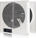 8" Room to Room Air Transfer Fan for Quietly Circulating Air, Reversible Airflow Design, 300 CFM Programmable Through Wall Fan, Durable Build Quality, 10 Speed Thru Wall Exhaust Fan for Closet,Laundry