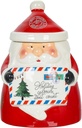 Stephanie Imports Christmas Themed Winter Holiday Ceramic Cookie Jar (Holiday Calories Don't Count (Santa))