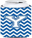 Caroline's Treasures CJ1045-YTBC Letter Y Chevron Blue and White Tall Boy Hugger Can Cooler Sleeve Hugger Machine Washable Drink Sleeve Hugger Collapsible Insulator Beverage Insulated Holder