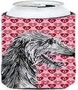 Caroline's Treasures SC9717TBC Scottish Deerhound Hearts and Love Tall Boy Hugger Can Cooler Sleeve Hugger Machine Washable Drink Sleeve Hugger Collapsible Insulator Beverage Insulated Holder