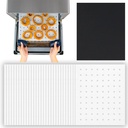 INFRAOVENS Toaster Parchment Paper for Ninja Foodi DT201 DCT401, Prestige DT501 DT551, Double Stack XL DCT601 DCT651, Oven Sheets for Countertop Oven, Air Fryer Accessories, Reusable Non-Stick Liner