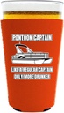 Pontoon Captain Pint Glass Coolie (Orange, 2 Pack)