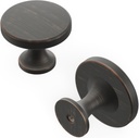 Hickory Hardware 10 Pack Solid Core Kitchen Cabinet Knobs, Luxury Cabinet and Dresser Knobs, Handle Pulls for Doors & Drawers, 1-3/8 Inch, Vintage Bronze, Forge Collection