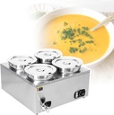 Large Capacity Soup Maker, Free-Standing Electric hot Pot, Drainage Design, Removable Bucket, Thickened Stainless Steel Body, 2 Buckets