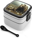 Bear Sow Near Moraine Creek Katmai National Park Bento Box with 2 Compartments Adult Lunch Box Lunch Container for Meal Prep Work And Outdoors