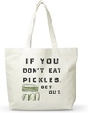 Women Pickles Canvas Tote Bag, Funny Gifts For Pickles Lovers, Reusable Grocery Folding Shopping Tote, Aesthetic Shoulder Bag, Thanksgiving Christmas Gifts For Friends Colleagues -A03