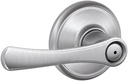 Schlage F40 VLA 626 16-080 10-027 134 N N SL Avila Bed and Bath Lever, Satin Chrome
