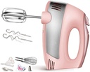 MaGiLL Egg Beater,Hand Mixer Immersion Blender for Kitchen,Electric Mixer Hand Held (Color : Pink) fine