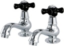 Kingston Brass KS1101PKX Basin Tap Faucet with Cross Handle, Polished Chrome