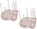 2Pcs Household Cutlery Drying Racks with Drainage Design Vertical Bowl Drainers for Kitchen Dishware Organization Space Saving Pink Dish Drainers for Home Use