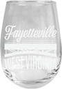 R and R Imports Fayetteville West Virginia Souvenir 15 oz Engraved Stemless Wine Glass 2-Pack