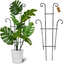 Plant Trellis for Potted Plants 2p, Larger 23in Garden Trellis for Climbing Plants Indoor Outdoor, Rustproof House Plant Support Stakes for Pothos Hoya Ivy Flower
