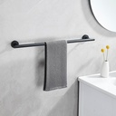 Towel Bar 24 Inch,Matte Black Bath Towel Bar Single Bars Towel Rack Rod Classic Wall Mounted SUS304 Stainless Steel Bathroom Towel Holder Toilet Kitchen Towel Shelf Single Layer
