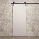 SARTODOORS Interior Modern Barn Door 32 x 80 inches | Ego 5005 Painted White Oak | 6.6FT Rail Track Heavy Hardware Set | Solid Panel Interior Doors