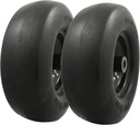 MARASTAR 00232-2PK Universal Fit Flat-Free 11x4.00-5 Tire and Wheel Assembly, Zero Turn Lawn Mower Replacement Tires, Smooth Tread, Adapter Kit included, 2 pack