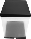 Transparent Black Cake Storage Box Food Packaging Container for Birthday Baking Desserts with Raised Design for Outdoor Travel and Party Use