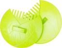 Gardenised Pair of Leaf Scoops, Hand Rakes for Lawn and Garden Cleanup (QI003286),Green