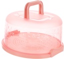 VALICLUD Portable Round Cake Box with Sealing Buckle and Handle Food Grade Cake Carrier for Bakery Storage and Dessert Packing for Travel and Parties