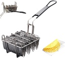 4 Shell Taco Fryer Basket with Detachable Handle, V- shape Taco Shell Mold for Frying Baking Oven, Tortilla Fryer Basket Taco Shell Maker for Kitchen Fried Chichen Shop