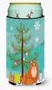Caroline's Treasures BB4423TBC Maine Coon Cat Merry Christmas Tree Tall Boy Hugger Can Cooler Sleeve Hugger Machine Washable Drink Sleeve Hugger Collapsible Insulator Beverage Insulated Holder