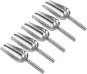 PRETYZOOM 5pcs Stainless Steel Ice Scoops Food Scoops for Rice Flour Grains Dried Fruits and Popcorn Multipurpose Kitchen Shovels for Easy Serving and Storage