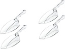 Homoyoyo 4pcs Thicken Food Scoops for Ice Flour and Nuts Multi-purpose Kitchen Shovels Transparent Design for Easy Handling and Cleaning for Baking and Serving