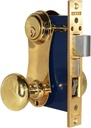 Marks 21AC LHR Double Cylinder Iron Gate Ornamental Knob Plate Mortise Lock Set with 2-1/2" Backset