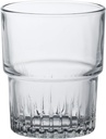 Duralex Empilable water glass 160ml, stackable, without filling mark, 6 Glasses, Silver