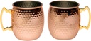 Moscow Mule Mug Set for Cocktails and Ice Cold Beverages Remailer by Godinger – 14 ounces - Set of 2