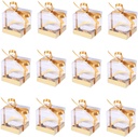 Cabilock 12pcs Transparent Cupcake Boxes with Ribbon Pvc Baking Containers for Muffins Desserts Party Favors for Birthdays Weddings and Bakeries