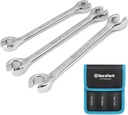 DURATECH Flare Nut Wrench Set, Metric, 3-piece, 10, 12, 13, 14, 15, 17mm, CR-V Steel, Organizer Pouch Included