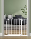 Baby Gate No Drilling, 29"-40" Auto Close Dog Gate Indoor for Doorways & Stairs, Pressure Mounted Adjustable Pet Gate, Easy Walk Through Child Gate for Children & Pets Stroller Friendly, White