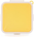 Food Storage Simple Wind Sandwich Bread Preservation Storage Box Square Silicone Portable Heatable Takeout Sealed Box Storage Container (Color : Yellow, Size : F)