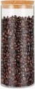 Glass Jar Borosilicate Canister 34oz with Cork Stopper Lid, Airtight Container Cookie Candy Spice Tea Cereal Storage (Cork Stopper)