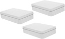 3pcs Tinplate Candy Box Tins Cookie Storage Box Lids for Dessert Decorative Storage Containers