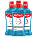 Colgate Total Alcohol Free Mouthwash, Peppermint for Bad Breath, Helps Prevent Gingivitis and Plaque, 3 Pack, 33.8 Oz Each