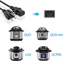 Power Cord Cable Compatible with Instant Pot Electric Pressure Cooker, Rice Cooker, Power Quick Pot, Microwave, Soy Milk Maker, and More Kitchen Appliances 3 Prong Replacement Power Cable-UL