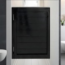 Swinging Door, Solid Wood Cafe Doors, Interior Saloon Doors, Half Door with Spring Hinges for Doorway, Bar, Kitchen Black 23.6"×1.4"×35.4"